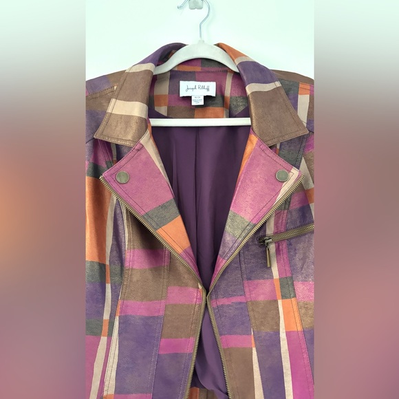 Joseph Ribkoff Multicolor Plaid Jacket - Picture 8 of 15